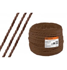 Ретро провод "Эко" 3х2,5 витой ГОСТ коричневый (50м)  SQ2801-0124  TDM