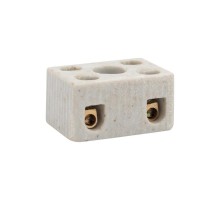 Клемма керамическая винтовая КВ 1,5 - 4 мм 2 пары контактов 5А до 450 °C (100 шт./уп.)  07-6221  REXANT