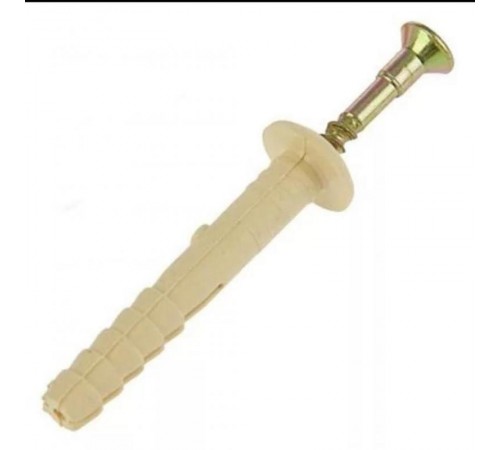 Дюбель-гвоздь 6L40 гриб.манжета (нейлон) (150 шт) - ведро ( 0,606 кг)  101331  Tech-KREP