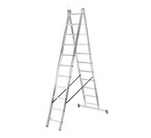 Лестница алюминиевая двухсекционная ЛА 2х11  73/5/1/27  ВИХРЬ