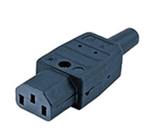 CON-IEC320C13 Разъем IEC 60320 C13 220В 10A на кабель (плоские контакты внутри разъема), прямой  47865  Hyperline