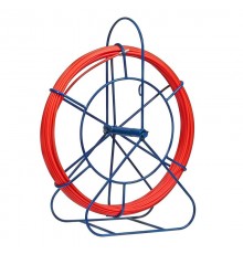 Протяжка кабельная (УЗК в напольной катушке), стеклопруток, d=6,0мм, 30м, красная  47-2030  REXANT