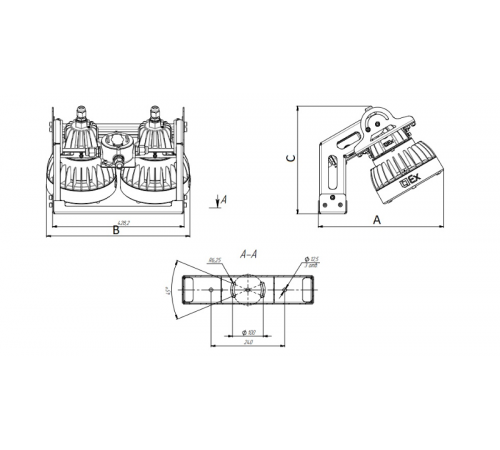Светильник светодиодный ZENITH LED Ex FLOODLIGHT G2/B 130W D60 850 HG  1226001060  Световые Технологии