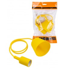Патрон пластиковый Е27 с подвесом 1 м, желтый TDM  SQ0335-0065  TDM