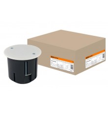 Коробка распределительная с/у 73х73 металлические лапки, с крышкой (для полых стен)  SQ1403-0028  TDM