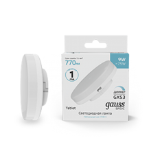 Лампа светодиодная Basic GX53 9W 770lm 4000K диммируемая LED 1/10/100  20849292-D  Gauss