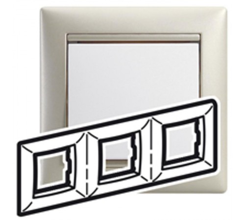 Valena Жемчужный Рамка 3-ая гориз  770473  Legrand