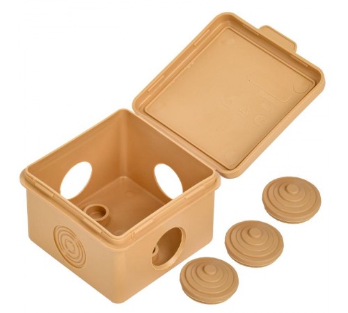 Коробка расп. КМ 65х65х50мм о/к IP54 4 вв. сосна  UKO31-065-065-050-K34-54  IEK