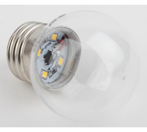 Лампы cветодиодные ERAWL45-E27 LED P45-1W-Е27 (диод. шар, прозр., 4SMD, 1W, E27, для белт-лайт) (10/100/6000)  Б0049572  ЭРА