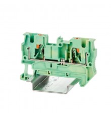 Клемма заземления, зажим push-in, 2 точки подключения, 4 кв.мм  VPR-4-PE-YG  DKC
