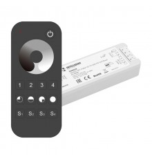 INTELLIGENT ARLIGHT Диммер SMART-SET-PWM-101-72-DIM-PD-SUF Black (5-36V, 1x8A, x4, ПДУ 13кн, 2.4G) (IARL, IP20 Пластик, 5 лет)  036201  Arlight