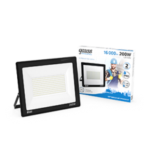 Прожектор светодиодный Elementary 200W 16800lm 6500К 200-240V IP65 черный LED 1/2  691511200  Gauss