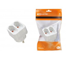 Блок на 2 гнезда 2П 2,5 А 250 B под плоскую вилку белый  SQ1806-0206  TDM