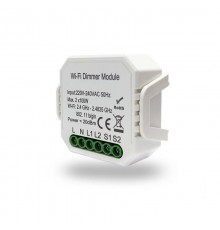 Двухканальное Wi-Fi реле-диммер 2 x 100Вт RL1004-DM  RL1004-DM  DENKIRS