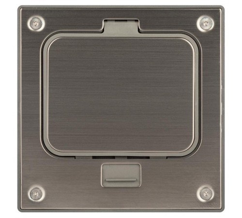 Люк напольный IP66 в бетон с розеткой, защёлка, цвет серый ОФИС 18-6001-03  Б0063266  ЭРА