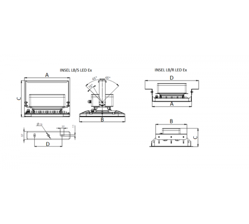 Светильник светодиодный INSEL LB/S LED 120 D120 Ex 5000K GI  1334007220  Световые Технологии
