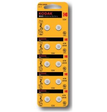 Батарейки  AG13 (357) LR1154, LR44 [KAG13-10] MAX Button Cell (100/1000/70000)  Б0044718  Kodak