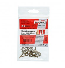 Саморез ШУж 3,0х20 пот. гол. (30 шт) - пакет ( 0,023 кг)  102473  Tech-KREP