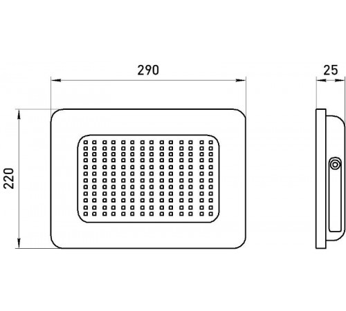 Прожектор светодиодный LPR-023-0-65K-150 150Вт 6500K 12000Лм 280х253х41 IP 65  Б0052027  ЭРА