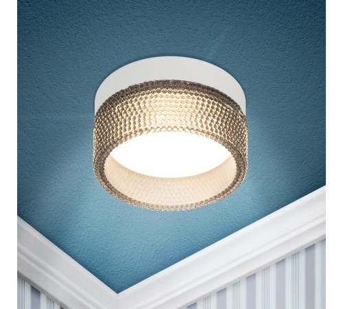 Cветильник встраиваемый под лампу GX53 DK97 WH/BK белый черный  Б0057457  ЭРА