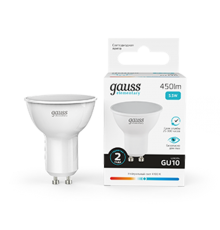 Лампа светодиодная LED 5,5Вт GU10 220В 4100К Elementary MR16  13626  Gauss