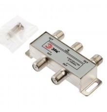 Делитель ТВ   D-F-03 4 ответвления под F разъём 5-1000 МГц  Б0048319  ЭРА