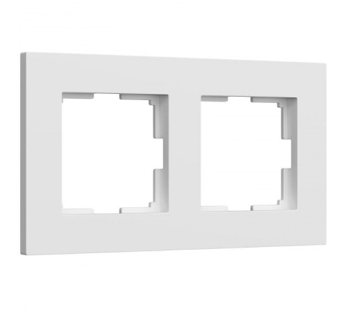 W0022961/ Электроустановочные изделия - Рамка на 2 поста Slab (белый матовый)  a062795  Werkel