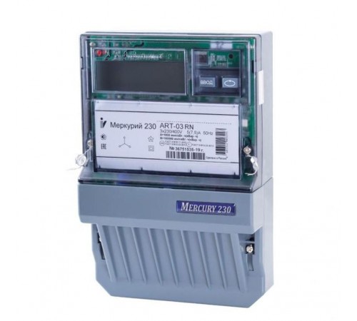 Счетчик Меркурий 230 ART-00 PQRSIDN 5-7.5А/100В (мнтар.) ЖКИ (монт. пл.)