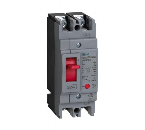 Силовой авт. выкл. 2P 32A 20кА  28009DEK  DEKraft