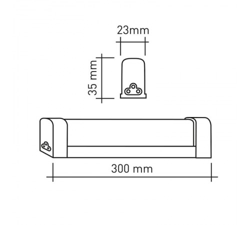 Cветильник светодиодный линейный RED LINE LLED-04-0-30K-004 4Вт 3000K L300мм  Б0056181  ЭРА