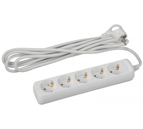 Удлинитель 5 гнезда 5м с/з U-5e-5m ПВС  Б0028377  ЭРА