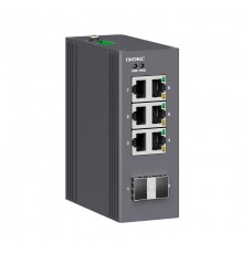 Промышленный неуправляемый коммутатор, 2100Base-X, SFP слотов: 6 10/100Base-T(X) портов RJ45,  12-48В DC/18-30В AC, с резервированием  N1000-2SFP6T