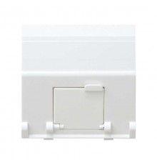 Simon 27 Адаптер со шторками на 1 коннектор AMP (UTP, FTP), SYSTYMAX (RJ12, UTP), широкий модуль, S27, белый  27081-35  Simon