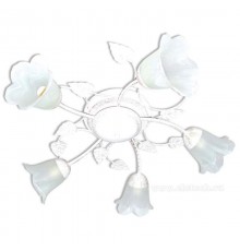 Светильник НПБ 01-102 5х60Вт ЛН КЛЛ LED Е14 IP20 Глория 151 бел./зол. (Плафон 62333)  1005402939  Элетех