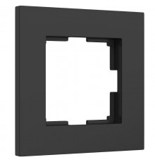 W0012908/ Электроустановочные изделия - Рамка на 1 пост Slab (черный матовый)  a062799  Werkel