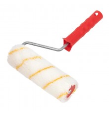 Валик полиамид белый с желтой полосой, ворс 11 мм, ширина ролика 180 мм,  42 мм, бюгель 8 мм, серия "Мастер"  89-0009  REXANT