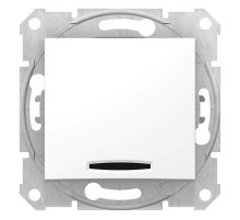 Sedna Белый Переключатель 1-клавишный с подсветкой 10А (сх.6)  SDN1500121  Schneider Electric