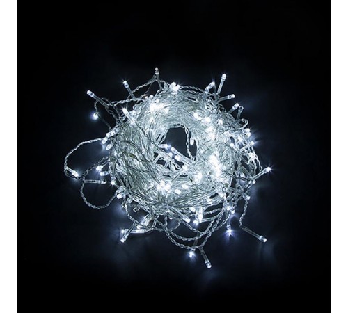 Гирлянда - занавес CL18  160 диодов  5000K , эффект стробов, 1,5*1,5м + 3м IP44 прозрачный шнур  32327  FERON