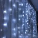 Гирлянда - занавес CL18  160 диодов  5000K , эффект стробов, 1,5*1,5м + 3м IP44 прозрачный шнур  32327  FERON