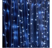 Гирлянда - занавес CL20  240 диодов  5000K , 2*2м + 3м IP44 прозрачный шнур  32334  FERON