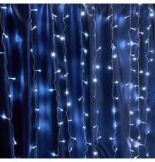 Гирлянда - занавес CL18  160 диодов  5000K , 1,5*1,5м + 3м IP44 прозрачный шнур  32324  FERON