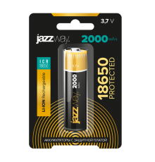 Элемент питания аккумуляторный Li-Ion ICR18650 2000 мАч 3,7V с защитой BL-1  .5012042  JAZZway