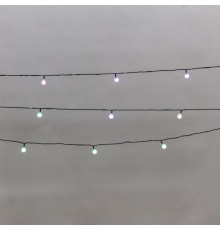 Гирлянда светодиодная Шарики 5м, 20LED, IP20, зеленый провод, свечение мульти (RG/RB), мигание, 230В  304-023  NEON-NIGHT