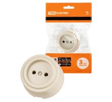 Розетка 2П 10А 250В сл. кость "Виви"  SQ1820-1316  TDM