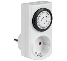 РТМ-1 Розетка-таймер механ. 30мин 24ч 48on/off 16А IP20  ERT-20-1-16-S-30-0-20-K01  IEK