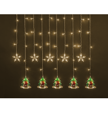 Гирлянда  95 027 NGF-D037-04 (бахрома звезды и елки WW 3*0.6м IP20)  95027  Navigator
