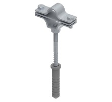 Держатель молниеприемного стержня Д-16 мм с дюбелем L-100, нерж. AISI 304, 195002  МД-002-Н304   Ostec