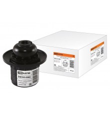 Патрон с кольцом карболитовый Е27 черный  SQ0335-0002  TDM
