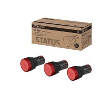 STATUS Лампа сигнальная AD-22DS, LED, d22 мм, 24-440 В AC/DC, красный  SQ0702-0093  TDM