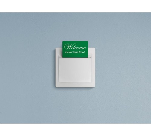 Etika Белый Выключатель карточный с выдержкой времени, с подсветкой  672293  Legrand